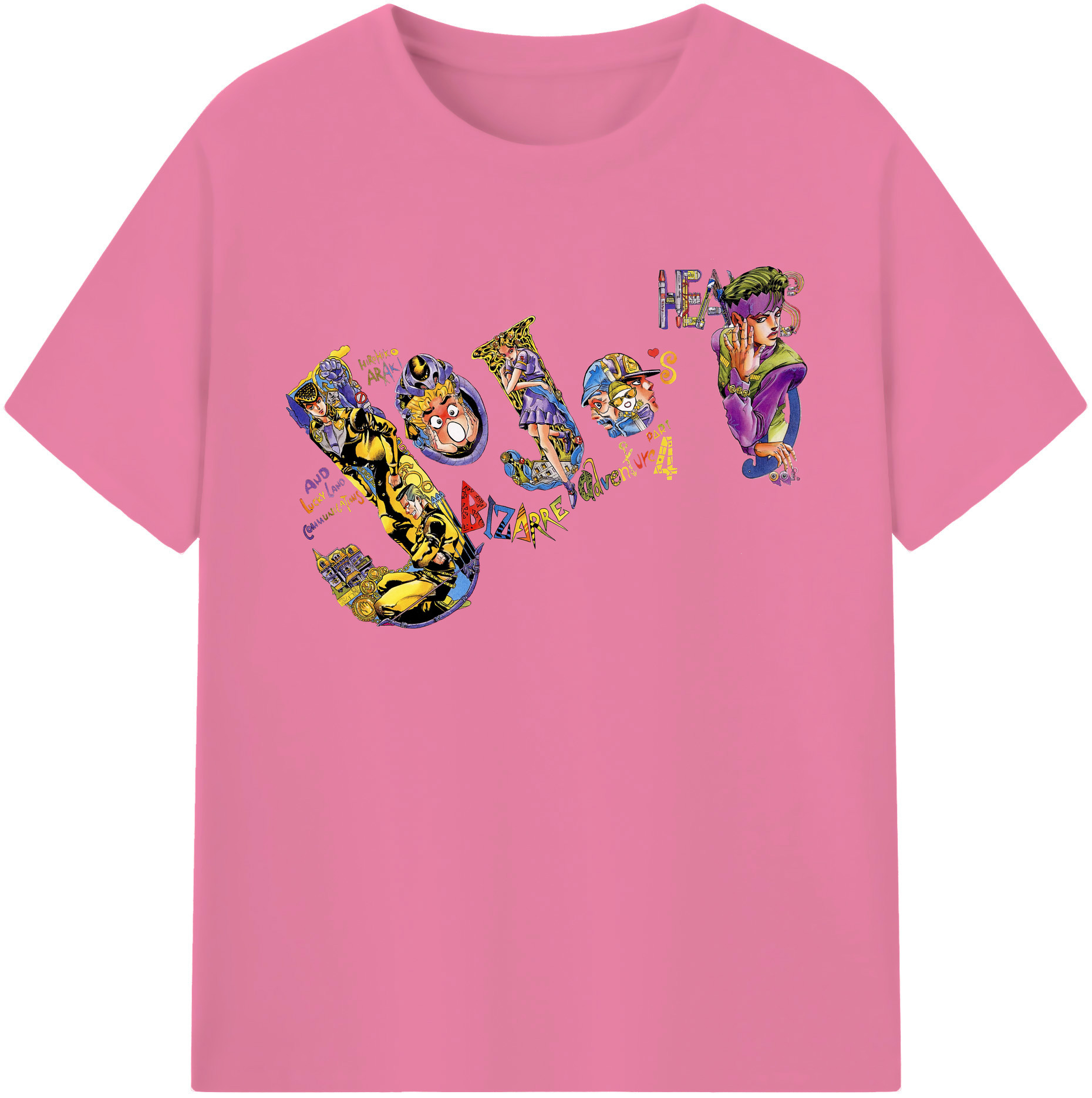 （画像用） ジョジョの奇妙な冒険 JoJo's Bizarre Adventure 綿100％半袖Tシャツ（フロントプリント）